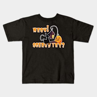 Halloween cat meow cute but scary Kids T-Shirt